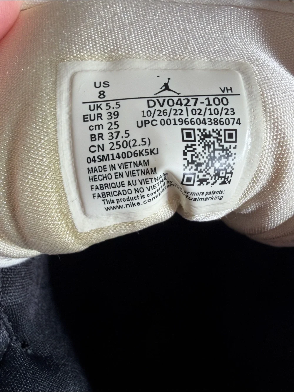 Jordan High-Top Sneakers in Black and White